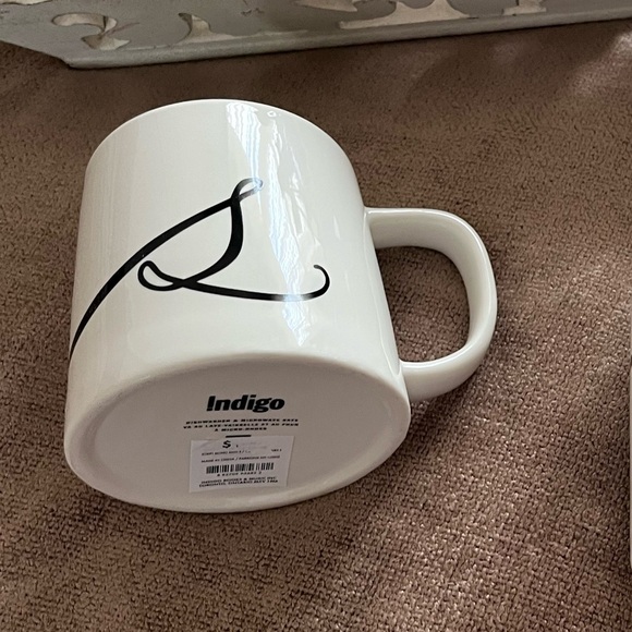 NWT Script Ceramic Mug with Letter S - Picture 3 of 4